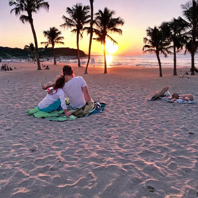 Erstes Date am Strand Sonnenuntergang Erstes Date am Strand: Sonnenuntergang